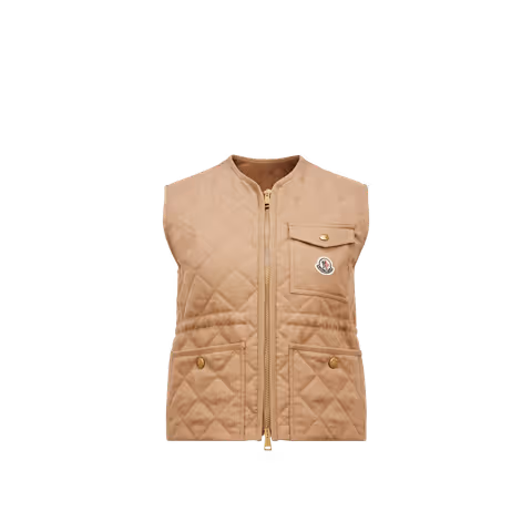 Vigny Diamond-Quilted Padded Linen Gilet